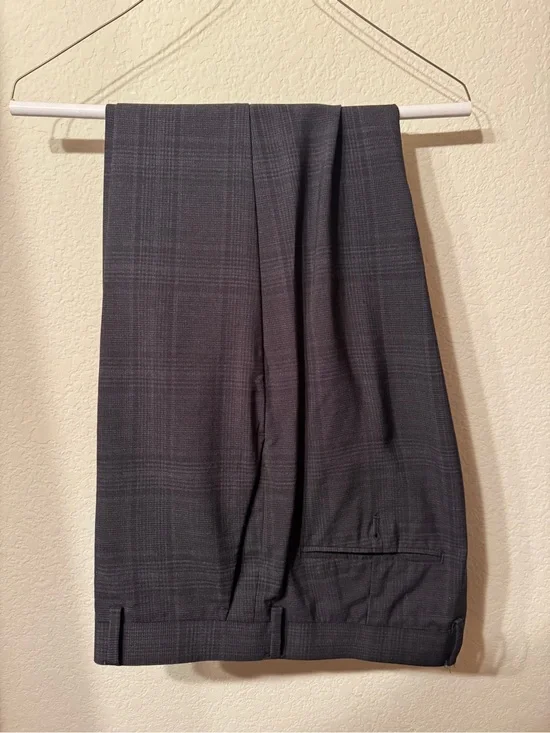 J Crew Ludlow Black Plaid Dress Pants 33x32