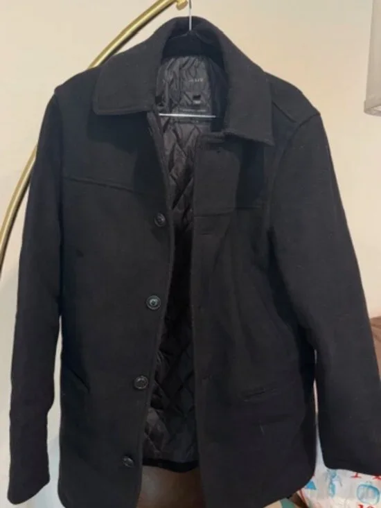 J.Crew University Jacket Wool Peacoat Black Slim Small
