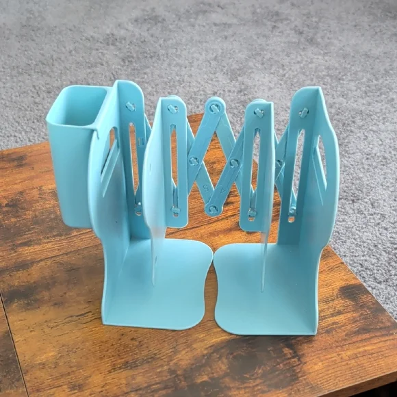 Expandable Blue Plastic file Rack