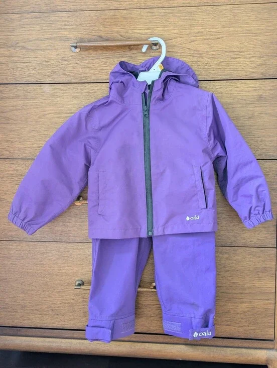 2T Unisex Purple Oaki Two Piece Rain Suit