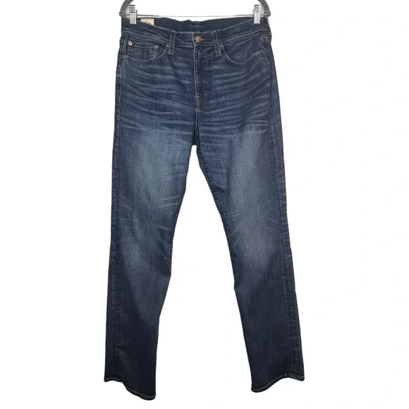 J Crew 770 Straight Leg Jeans Mens 32 X 32 Stretch Dark Wash Blue Denim 5 Pocket