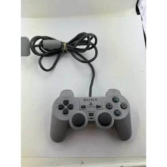Genuine Oem Sony PS2 Dualshock 2 Controller grey Playstation 2 Tested