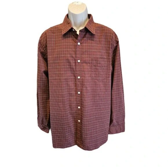 J crew men's Textured button up dress shirt long sleeve XL