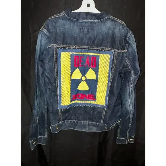 Vintage Dead Zone Back Patch Denim Jacket J. Crew Men's