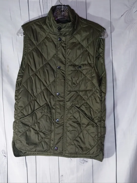 J.Crew Sussex Quilted Olive Gorpcore Men's Rugged Quilted Vest