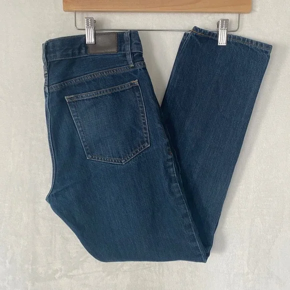 J Crew The Driggs Mens Jeans 31x30 Dark Wash‎ Straight Leg Cotton Denim