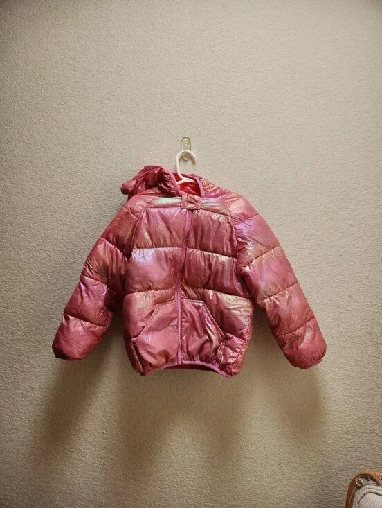 Pink Irridesent Winter Coat  with Hood 5T