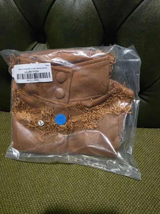 Toddler Western Vest Brown 3-4 years button down fringe sleeveless NIP