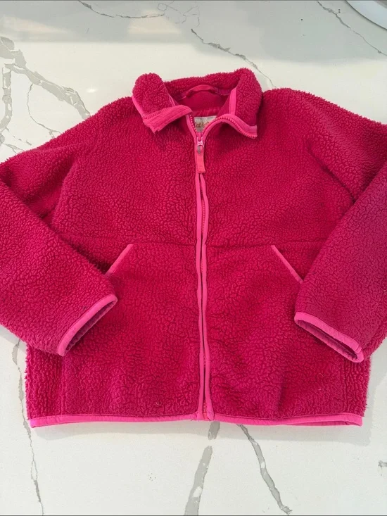 Cat and Kack Fleece Pink Jacket