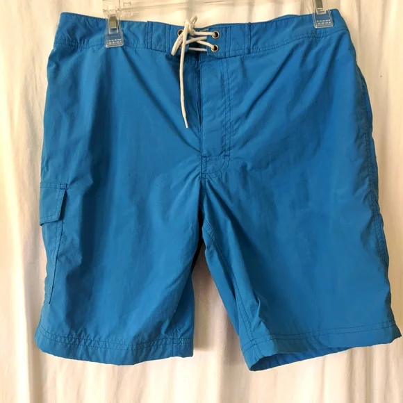 J Crew Blue Swim Trunks.  Size 32