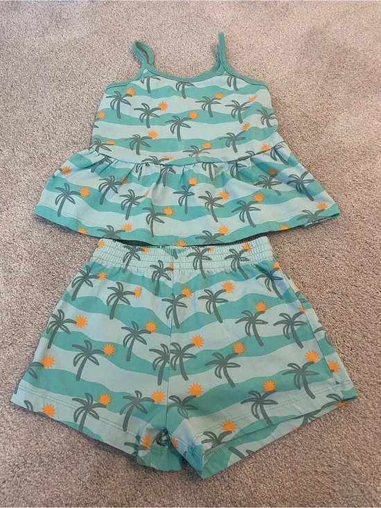 Hanna Andersson Teal Palm Tree & Sun Set