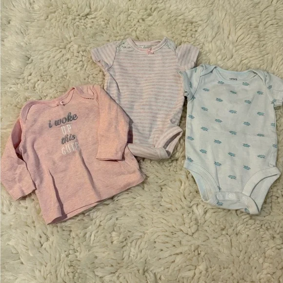 Carter's Pink and Blue Bodysuit Set