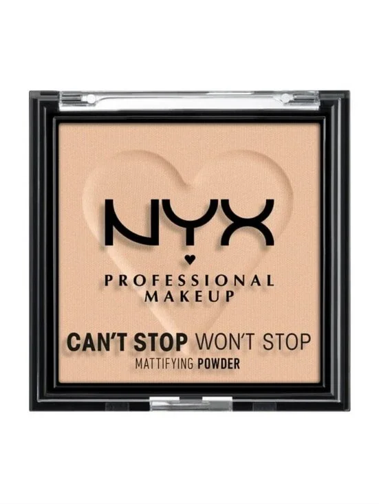 NYX Can't Stop Won't Stop Mattifying Pressed Powder, Light