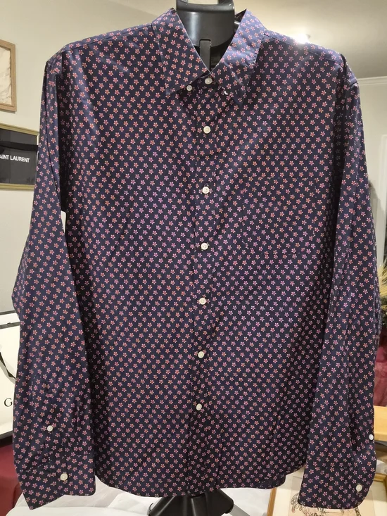 J Crew Men's XL Slim Secret Wash Stretch Button Down Long Sleeve Floral Shirt