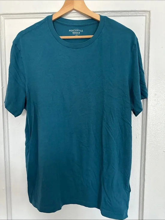 J. Crew Men's Teal Crewneck Short Sleeve Tee