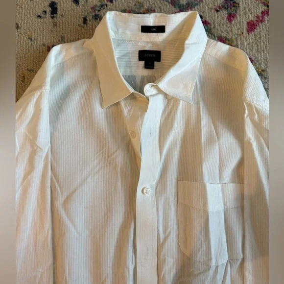 Jcrew Men’s White Slim Fit Button Down Size M