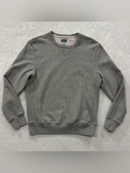 J. Crew Vintage Fleece Grey Long Sleeve Sweatshirt Men’s Size S