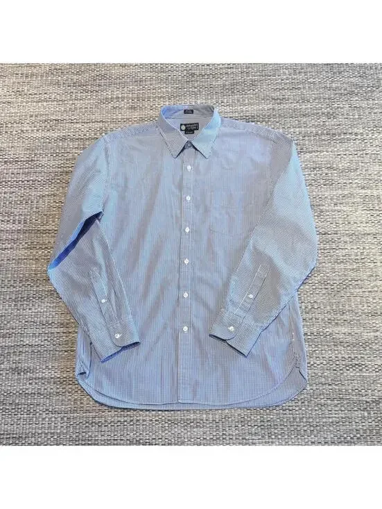 J. Crew blue gingham shirt long sleeve button up 80s size L
