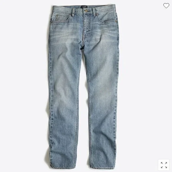 Mens J Crew Sutton Straight-Fit Jean in Light Wash 35x32