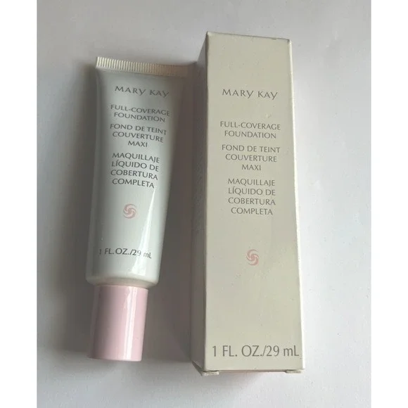 Mary Kay Full Coverage Foundation Ivory 204  Pink Lid # 366700