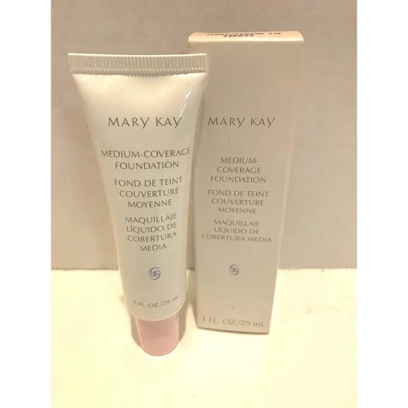 Mary Kay Medium Coverage Foundation Ivory 105 Pink Lid #305600