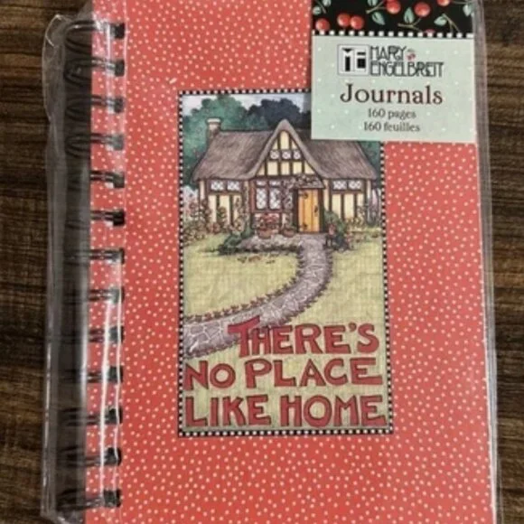 Mary Engelbreit Spiral Journal Notebook “There’s No Place Like Home” Cottage Art