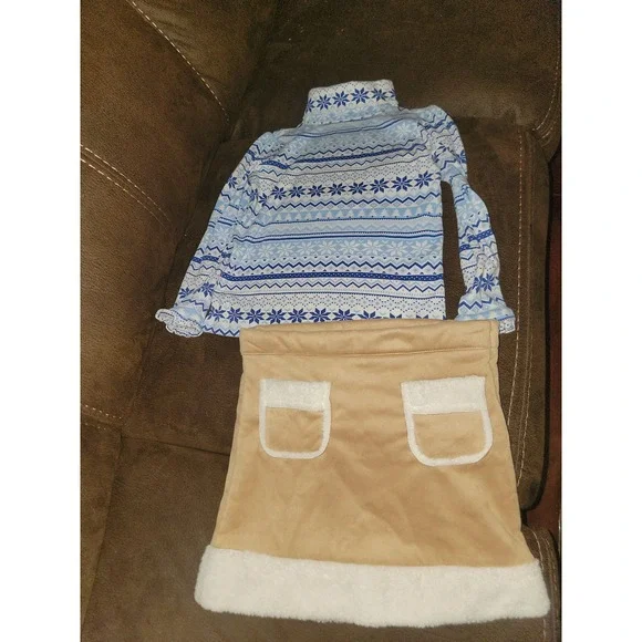 Gymboree Nordic adventure winter snowflake turtleneck‎ top and skirt size 6