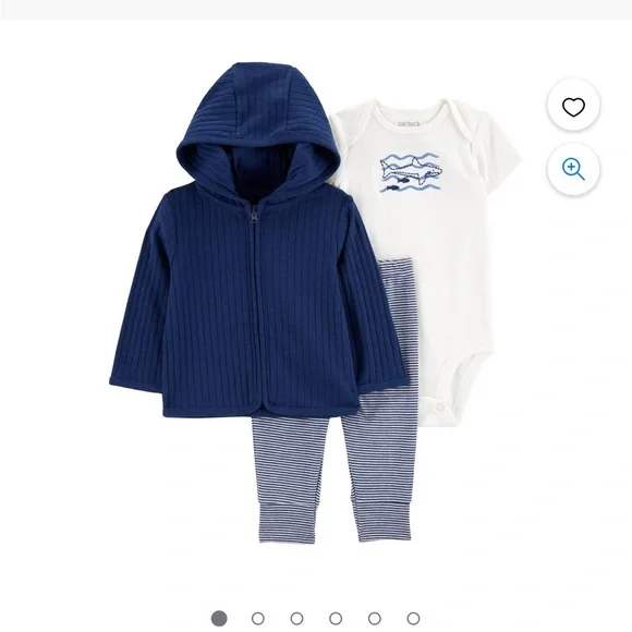 Carter's Child of Mine Baby‎ Boys' Blue Shark 3 Piece Set