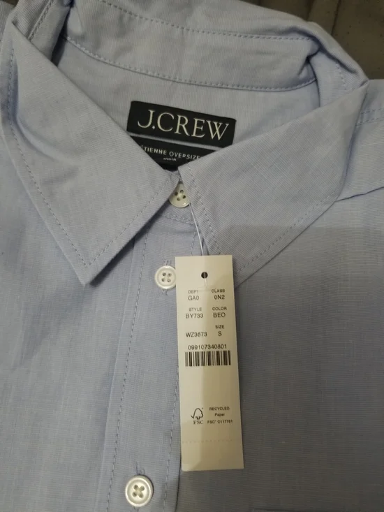 J. Crew Light Blue Men's Dress Shirt - Classic Point Collar