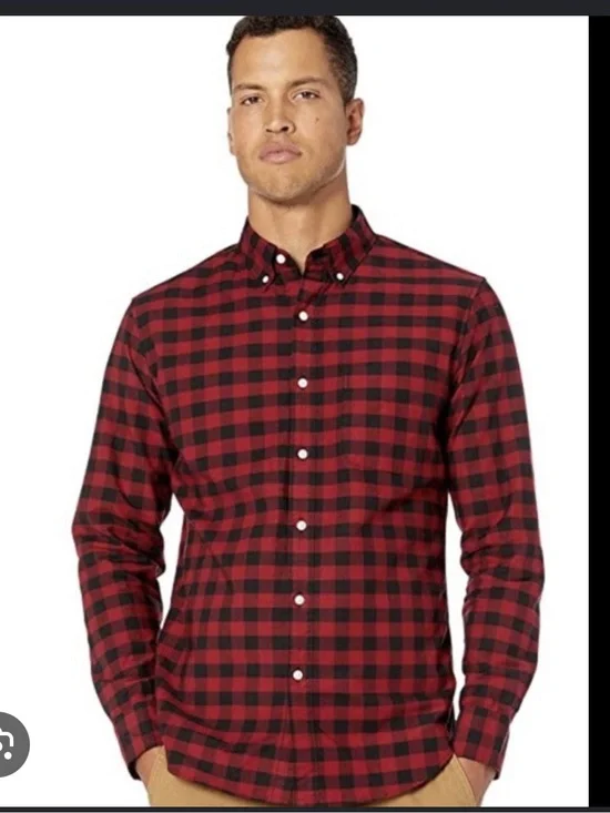 J Crew Buffalo Check Print Button Down Sport Shirt