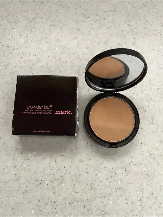 Avon mark Powder Buff Natural Skin Foundation~NATURAL SKIN~NIB~Pressed Powder