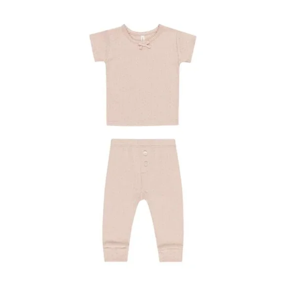 NWT - Quincy Mae Pointelle Melon set​​​