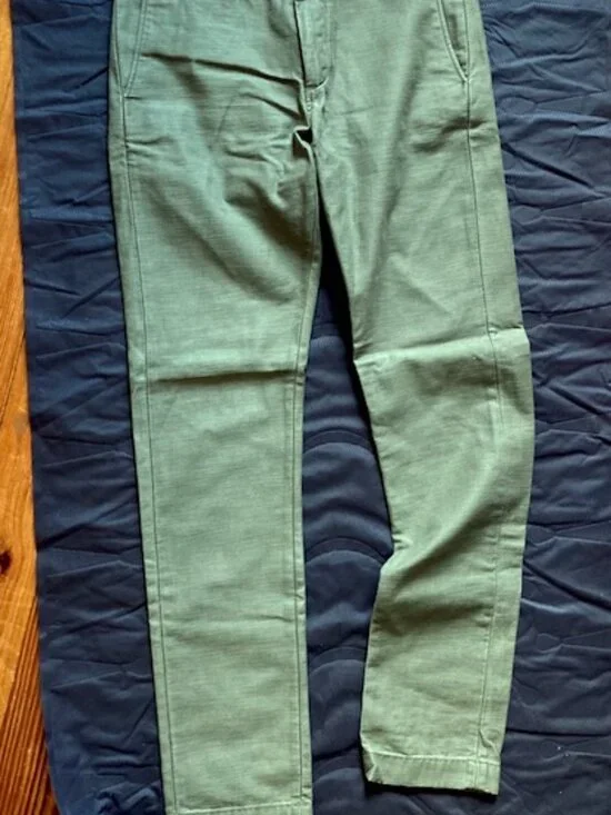 Olive green 28/32 Men's pants: JCrew 484 Slim-fit stretch Chinos