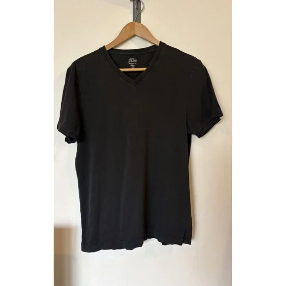 J Crew Men’s Dark Gray V Neck Broken In T Shirt Size Med