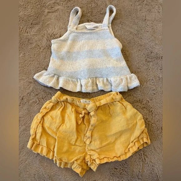 Zara two piece summer outfit, girls 4/5