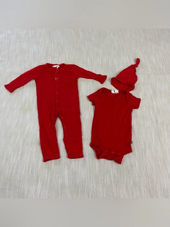 Kyte Baby Bundle NB 0-3M Red Bodysuit & Red Romper