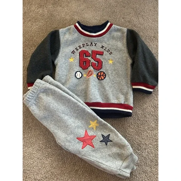Vintage 80s/90s Weeplay Kids 2 Pc Outfit Size 18 Months
