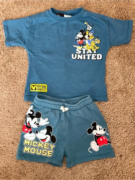 Zara Blue Mickey Mouse Kids Matching Set