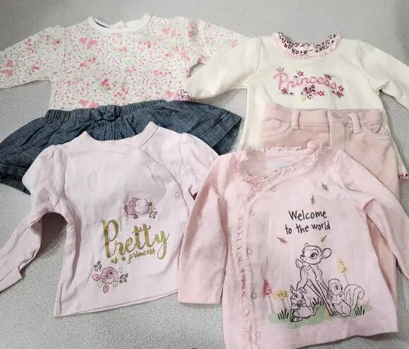 Mixed Bundle of Brand Names 6 Pieces Baby Girl 3-6M Pink