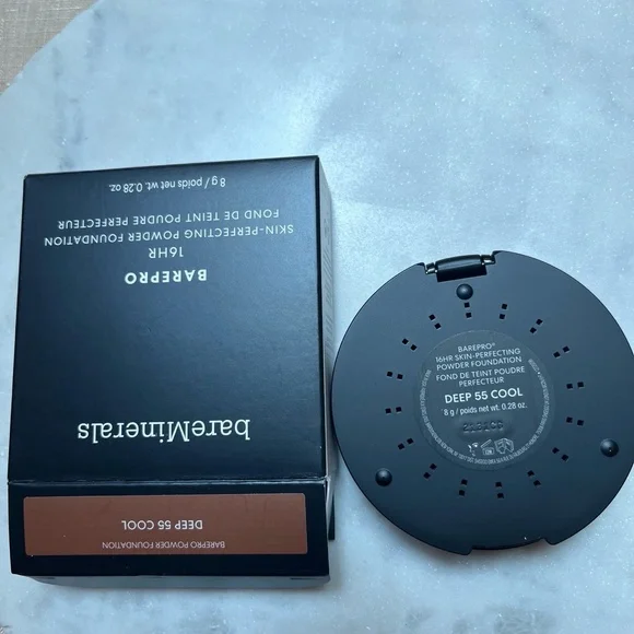 New bareMinerals DEEP 55 COOL‎ Barepro 16HR Skin-Perfecting Powder Foundation