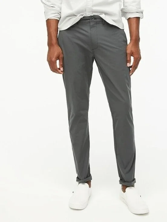 ❤ J CREW SLIM FIT TECH PANTS, GRAY, 34