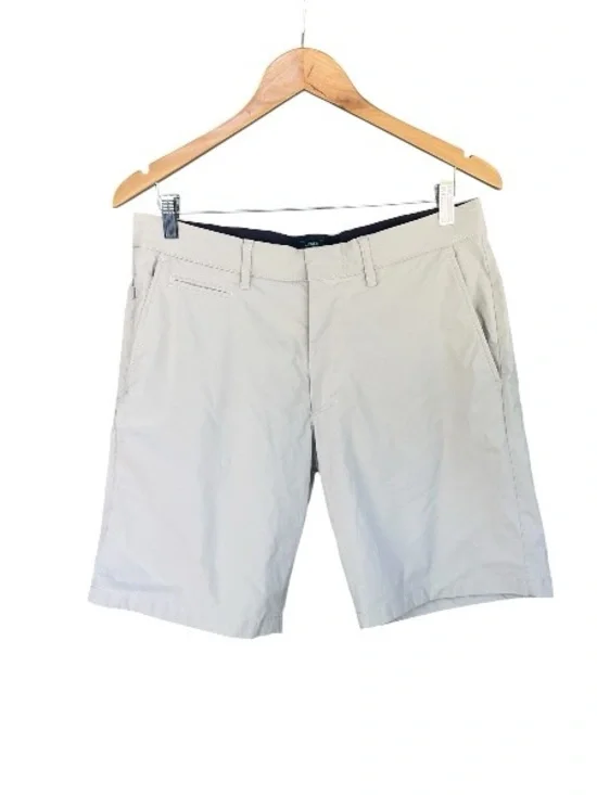 J Crew Tech Shorts Mens Gray Stretch Water Resistant Zip Pocket Light 31 B1755
