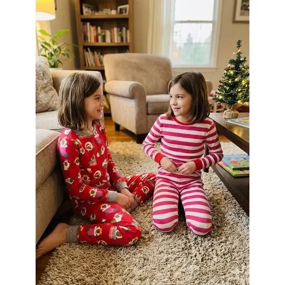 NWT❤️Mini Boden 2-Pack Assorted Two-Piece Fitted Pajamas sz13Y
