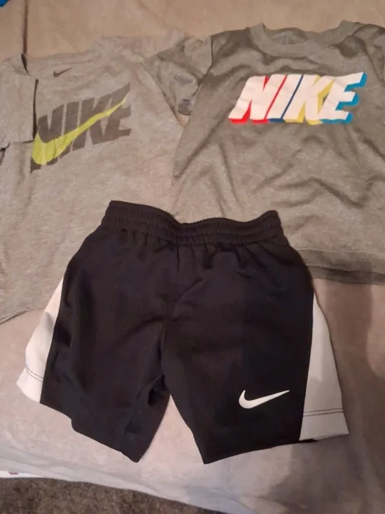 Nike Black Shorts with White Side Panels - Boys Athletic Bottoms