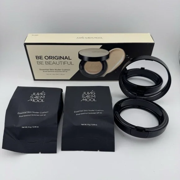 Jung Saem Mool Essential Skin Nuder Cushion Bundle 14g +1 Refills #19 Light
