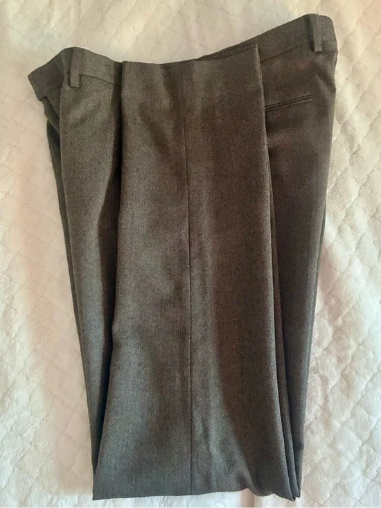 J. Crew Herringbone Slim Dress Pants in Gray