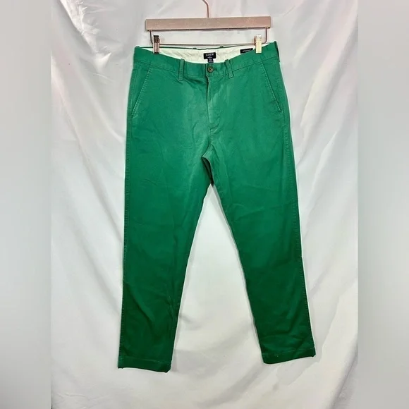 J Crew Flex Straight green pants size W32