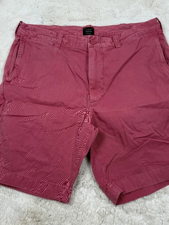 J. Crew Stanton Cotton Twill Shorts Red Inseam 9