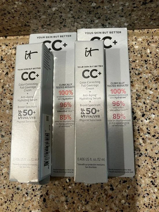 IT Cosmetics 2 Neutral Tan CC + Full Coverage Cream! NIB