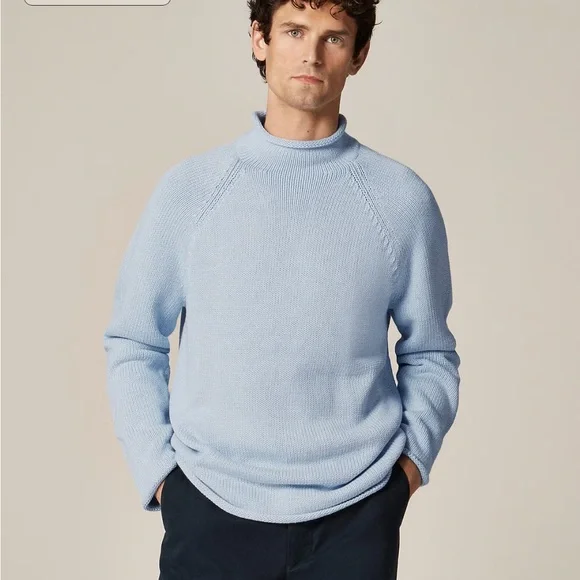 J crew heather sky 1988 Rollneck™ sweater in cotton